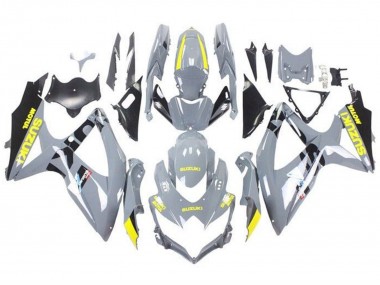 Preisgünstige Suzuki GSXR 600 / GSXR 750 Motorrad Verkleidung 2008-2010 - Nardo Grau Gelb Schwarz