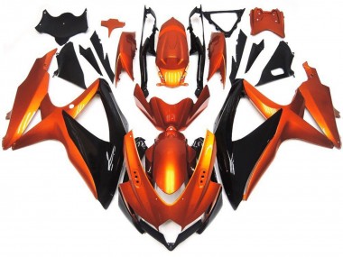 Preisgünstige Suzuki GSXR 600 / GSXR 750 Motorrad Verkleidung 2008-2010 - Orange Schwarz