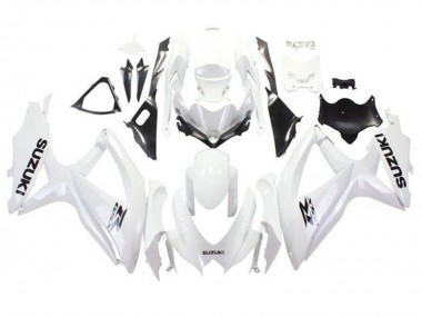 Preisgünstige Suzuki GSXR 600 / GSXR 750 Motorrad Verkleidung 2008-2010 - Weiss Schwarz