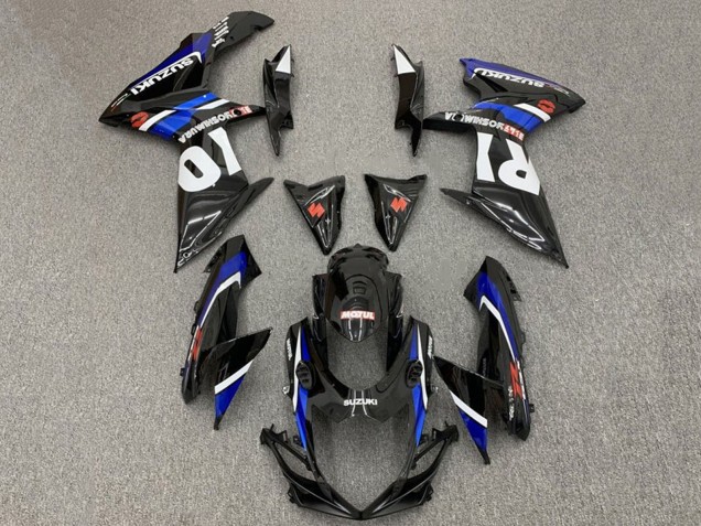 Preisgünstige Suzuki GSXR 600 / GSXR 750 Motorrad Verkleidung 2011-2024 - Glanzendes Schwarz Blau Weiss Rot Yoshimura