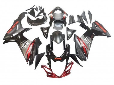 Preisgünstige Suzuki GSXR 600 / GSXR 750 Motorrad Verkleidung 2011-2024 - Schwarz Grau Rot