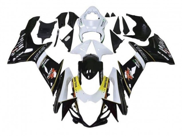 Preisgünstige Suzuki GSXR 600 / GSXR 750 Motorrad Verkleidung 2011-2024 - Weiss Gelb Schwarz Alstare Dunkel Dog