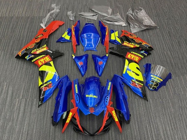 Preisgünstige Suzuki GSXR 600 / GSXR 750 Motorrad Verkleidung 2011-2024 - Blau Rot Gelb Schwarz