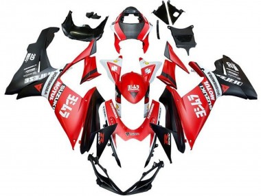Preisgünstige Suzuki GSXR 600 / GSXR 750 Motorrad Verkleidung 2011-2024 - Rot Weiss Schwarz Motul