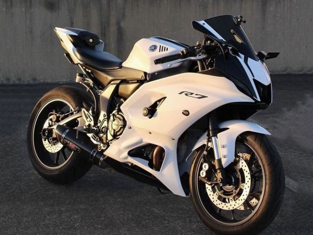 Preisgünstige Yamaha YZF R7 Motorrad Verkleidung 2021-2024 - Weiss Schwarz