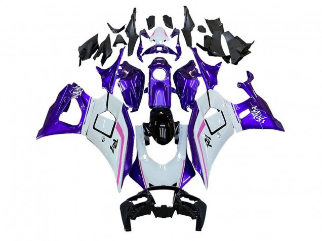 Preisgünstige Yamaha YZF R7 Motorrad Verkleidung 2021-2024 - Weiss Lila Rosa