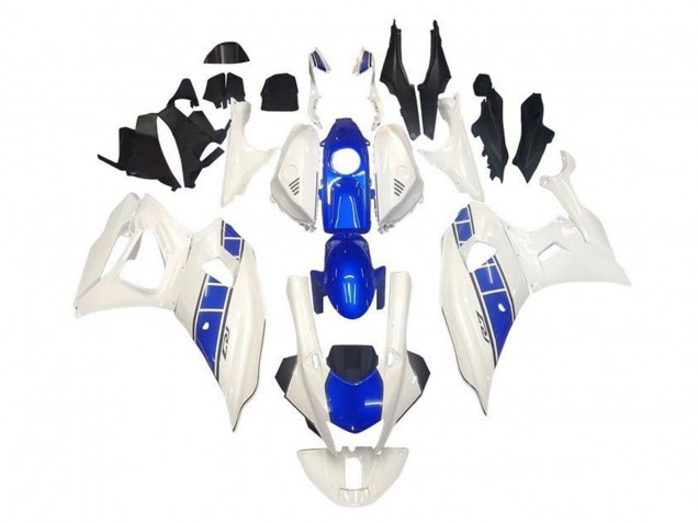 Preisgünstige Yamaha YZF R7 Motorrad Verkleidung 2021-2024 - Weiss Blau Streifen