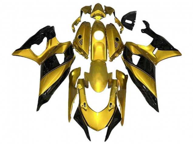 Preisgünstige Yamaha YZF R7 Motorrad Verkleidung 2021-2024 - Gold Schwarz
