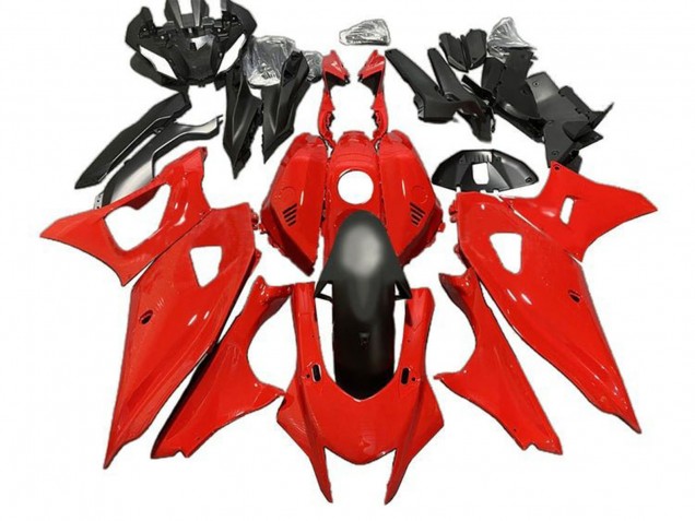 Preisgünstige Yamaha YZF R7 Motorrad Verkleidung 2021-2024 - Rot Matt Schwarz