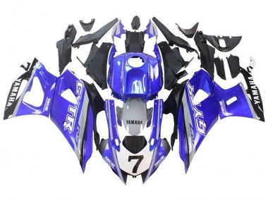 Preisgünstige Yamaha YZF R7 Motorrad Verkleidung 2021-2024 - Blau Grau Weiss GYTR