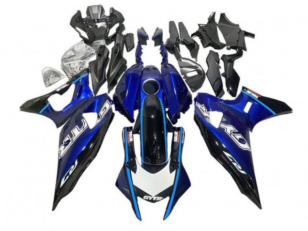 Preisgünstige Yamaha YZF R7 Motorrad Verkleidung 2021-2024 - Blau Schwarz Hellblau