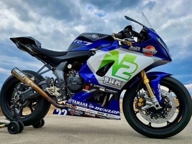 Preisgünstige Yamaha YZF R7 Motorrad Verkleidung 2021-2024 - Blau N2