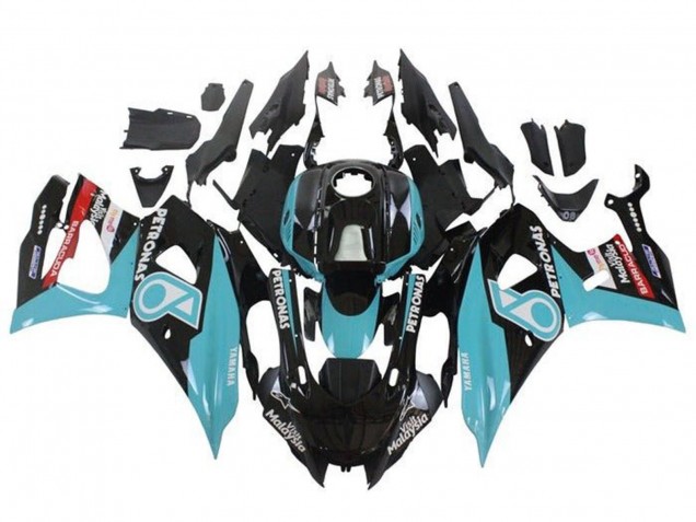 Preisgünstige Yamaha YZF R7 Motorrad Verkleidung 2021-2024 - Schwarz Blau Petronas