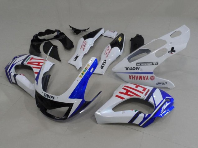 Preisgünstige Yamaha YZF 1000R Thunderace Motorrad Verkleidung 1997-2007 - Weiss Blau Rot Fiat