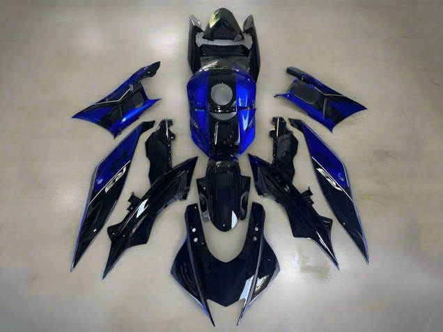 Preisgünstige Yamaha YZF R3/R25 Motorrad Verkleidung 2019-2021 - Blau Glanzendes Dunkel Blau
