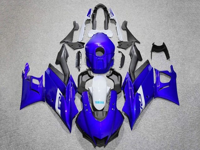 Preisgünstige Yamaha YZF R3/R25 Motorrad Verkleidung 2019-2021 - Blau Weiss Matt Schwarz