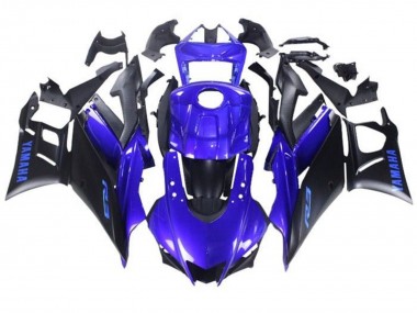 Preisgünstige Yamaha YZF R3/R25 Motorrad Verkleidung 2019-2021 - Blau Matt Schwarz