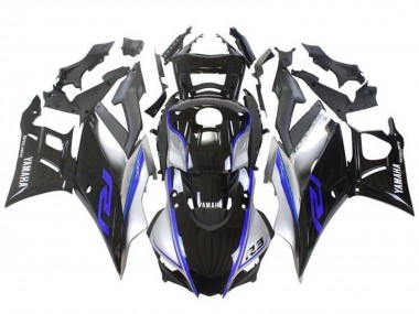 Preisgünstige Yamaha YZF R3/R25 Motorrad Verkleidung 2019-2021 - Silber Blau Schwarz