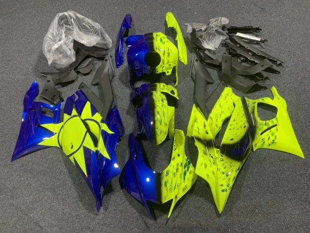 Preisgünstige Yamaha YZF R3/R25 Motorrad Verkleidung 2022-2024 - Gelb Blau