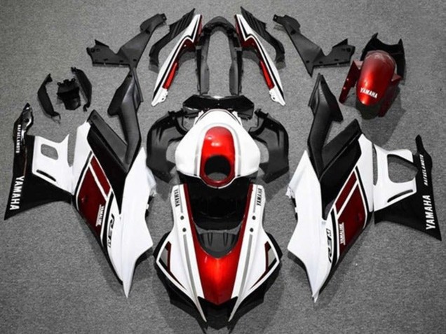 Preisgünstige Yamaha YZF R3/R25 Motorrad Verkleidung 2022-2024 - Weiss Rot Schwarz