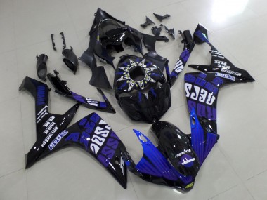 Preisgünstige Yamaha YZF 1000 R1 Motorrad Verkleidung 2007-2008 - Schwarz Blau Lila Weiss Rossi