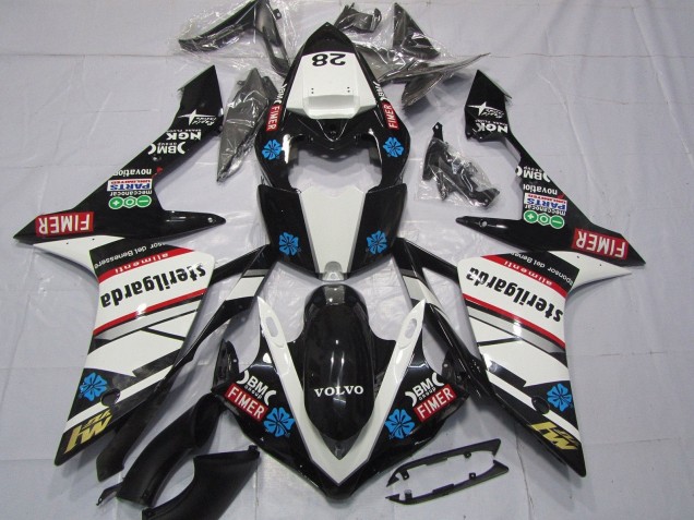 Preisgünstige Yamaha YZF 1000 R1 Motorrad Verkleidung 2007-2008 - Glanzendes Schwarz Weiss Rot Blau Volvo Sterilgarda Fimer