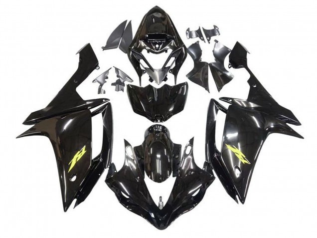 Preisgünstige Yamaha YZF 1000 R1 Motorrad Verkleidung 2007-2008 - Glanzendes Schwarz Gold Aufkleber