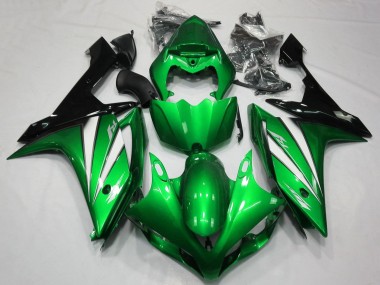 Preisgünstige Yamaha YZF 1000 R1 Motorrad Verkleidung 2007-2008 - Grun Weiss Schwarz