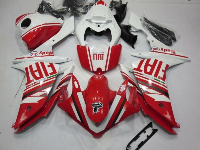 Preisgünstige Yamaha YZF 1000 R1 Motorrad Verkleidung 2007-2008 - Weiss Rot Fiat