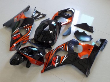 Preisgünstige Suzuki GSXR 600 / GSXR 750 Motorrad Verkleidung 2004-2005 - Glanzendes Schwarz Orange