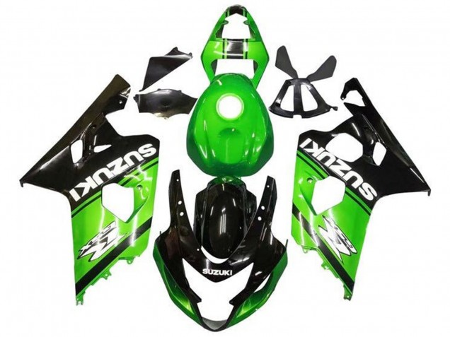 Preisgünstige Suzuki GSXR 600 / GSXR 750 Motorrad Verkleidung 2004-2005 - Grun Schwarz Weiss