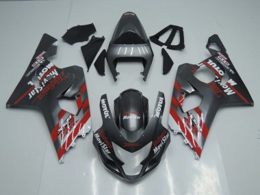 Preisgünstige Suzuki GSXR 600 / GSXR 750 Motorrad Verkleidung 2004-2005 - Dunkel Grau Rot