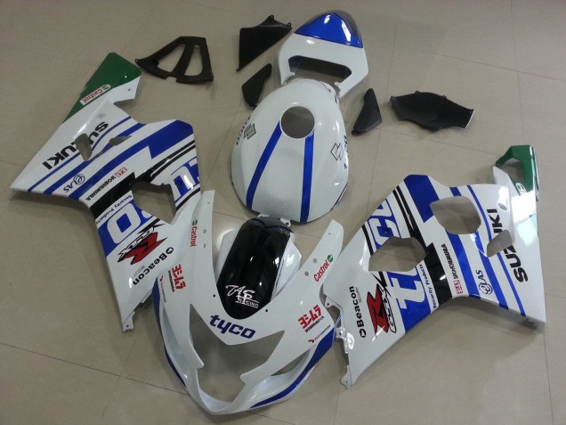 Preisgünstige Suzuki GSXR 600 / GSXR 750 Motorrad Verkleidung 2004-2005 - Weiss Blau Schwarz Grun Tyco
