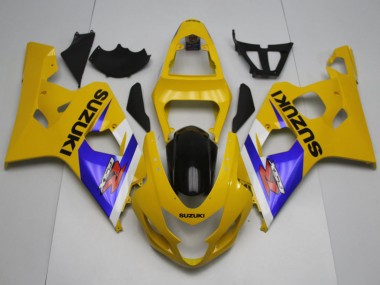 Preisgünstige Suzuki GSXR 600 / GSXR 750 Motorrad Verkleidung 2004-2005 - Gelb Weiss Blau Schwarz