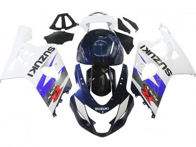 Preisgünstige Suzuki GSXR 600 / GSXR 750 Motorrad Verkleidung 2004-2005 - Weiss Blau Schwarz Rot