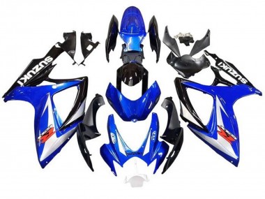 Preisgünstige Suzuki GSXR 600 / GSXR 750 Motorrad Verkleidung 2006-2007 - Blau Weiss Schwarz Rot