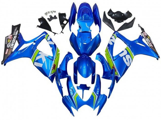Preisgünstige Suzuki GSXR 600 / GSXR 750 Motorrad Verkleidung 2006-2007 - Blau Weiss Grun Schwarz