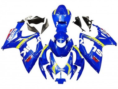 Preisgünstige Suzuki GSXR 600 / GSXR 750 Motorrad Verkleidung 2006-2007 - Blau Weiss Gelb Rot Ecstar