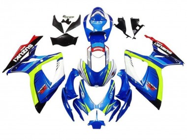 Preisgünstige Suzuki GSXR 600 / GSXR 750 Motorrad Verkleidung 2006-2007 - Blau Gelb Weiss Rot
