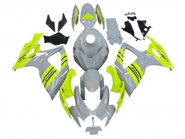 Preisgünstige Suzuki GSXR 600 / GSXR 750 Motorrad Verkleidung 2006-2007 - Grau Neon Gelb