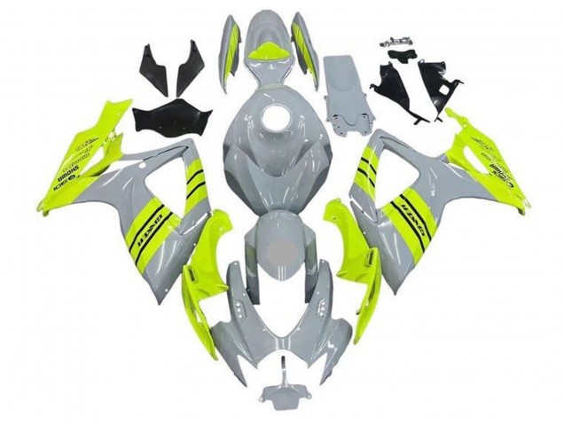 Preisgünstige Suzuki GSXR 600 / GSXR 750 Motorrad Verkleidung 2006-2007 - Grau Neon Gelb