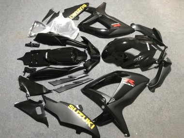 Preisgünstige Suzuki GSXR 600 / GSXR 750 Motorrad Verkleidung 2006-2007 - Matt Schwarz Glanzendes Schwarz Gelb