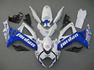 Preisgünstige Suzuki GSXR 600 / GSXR 750 Motorrad Verkleidung 2006-2007 - Weiss Blau Jordan