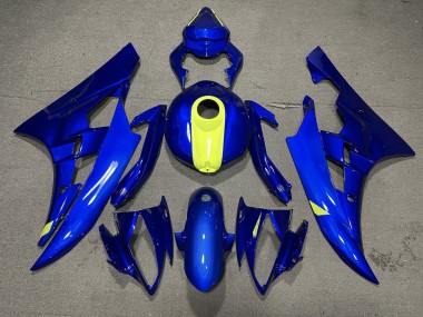 Preisgünstige Yamaha YZF R6 Motorrad Verkleidung 2006-2007 - Blau Gelb