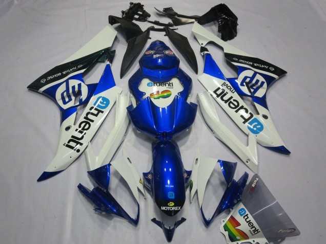 Preisgünstige Yamaha YZF R6 Motorrad Verkleidung 2006-2007 - Weiss Blau Schwarz