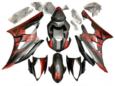 Preisgünstige Yamaha YZF R6 Motorrad Verkleidung 2006-2007 - Rot Matt Schwarz