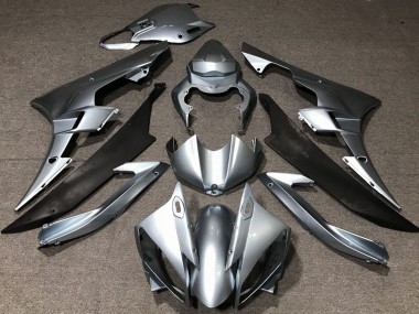 Preisgünstige Yamaha YZF R6 Motorrad Verkleidung 2006-2007 - Silber Matt Schwarz
