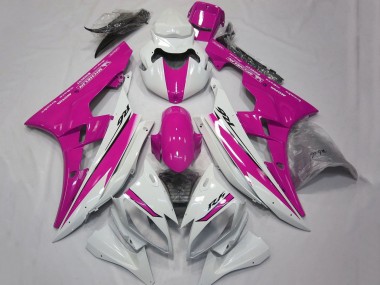 Preisgünstige Yamaha YZF R6 Motorrad Verkleidung 2006-2007 - Weiss Rosa