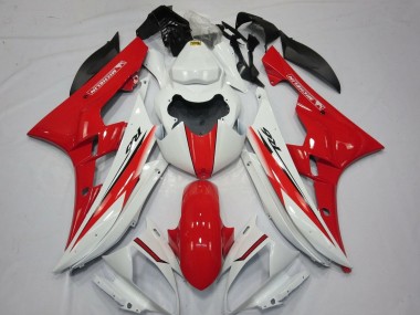 Preisgünstige Yamaha YZF R6 Motorrad Verkleidung 2006-2007 - Weiss Rot