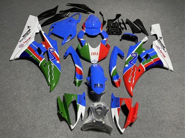 Preisgünstige Yamaha YZF R6 Motorrad Verkleidung 2008-2016 - Weiss Blau Grun Rot Fiat Dunlop Motul Michelin